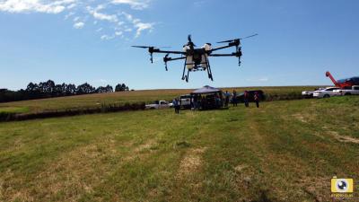 Aconteceu em Virmond, o lançamento do maior drone de pulverização agrícola do Brasil